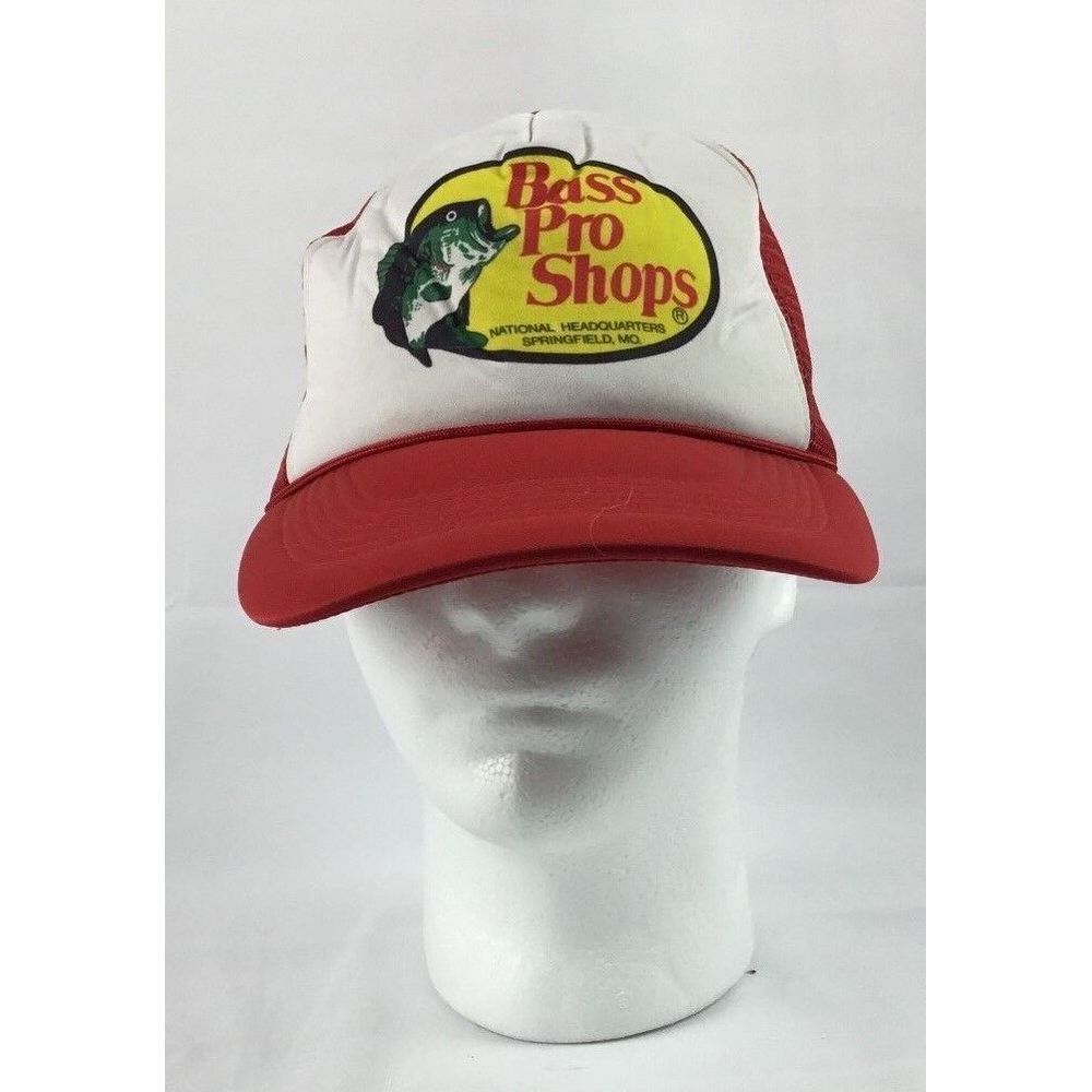 Bass Pro Shop Vintage Snapback Mesh‎ Truckers Hat Fishing Camping Lake